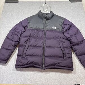 The North Face 700 Men's Sz XL Grey Purple Puffer Down Jacket Nuptse 2015